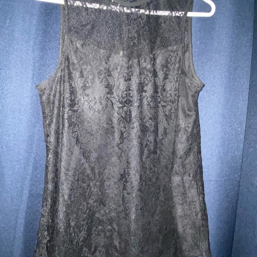 Fortune and Ivy black lace tank top